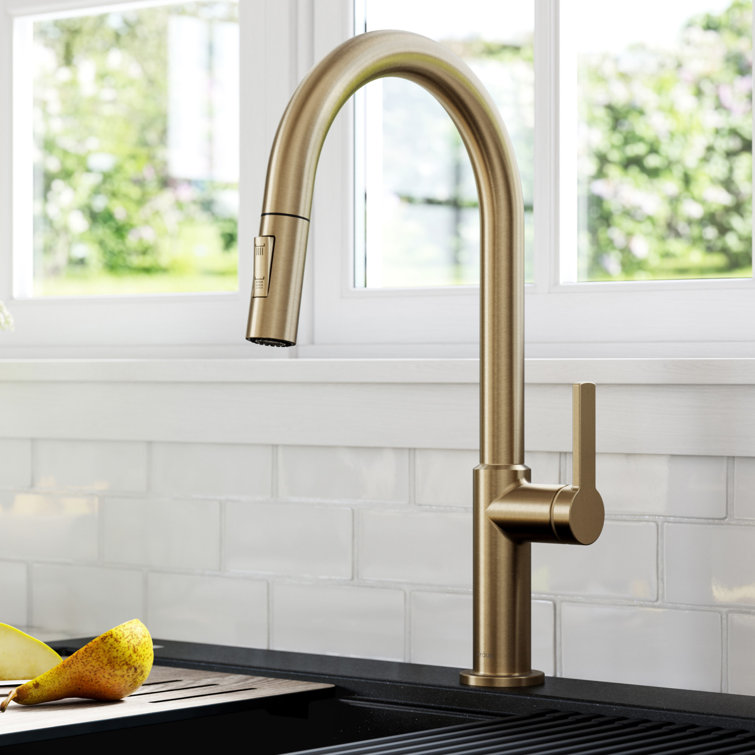 Kraus Oletto Pull Down Single Handle Kitchen Faucet Reviews Wayfair