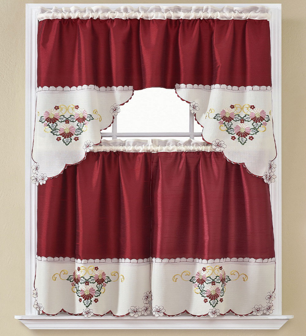 August Grove Caudill 3 Piece Kitchen Curtain Set Reviews Wayfair August Grove Caudill 3 Piece Kitchen
