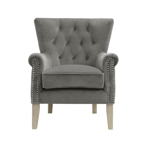 gray armchair