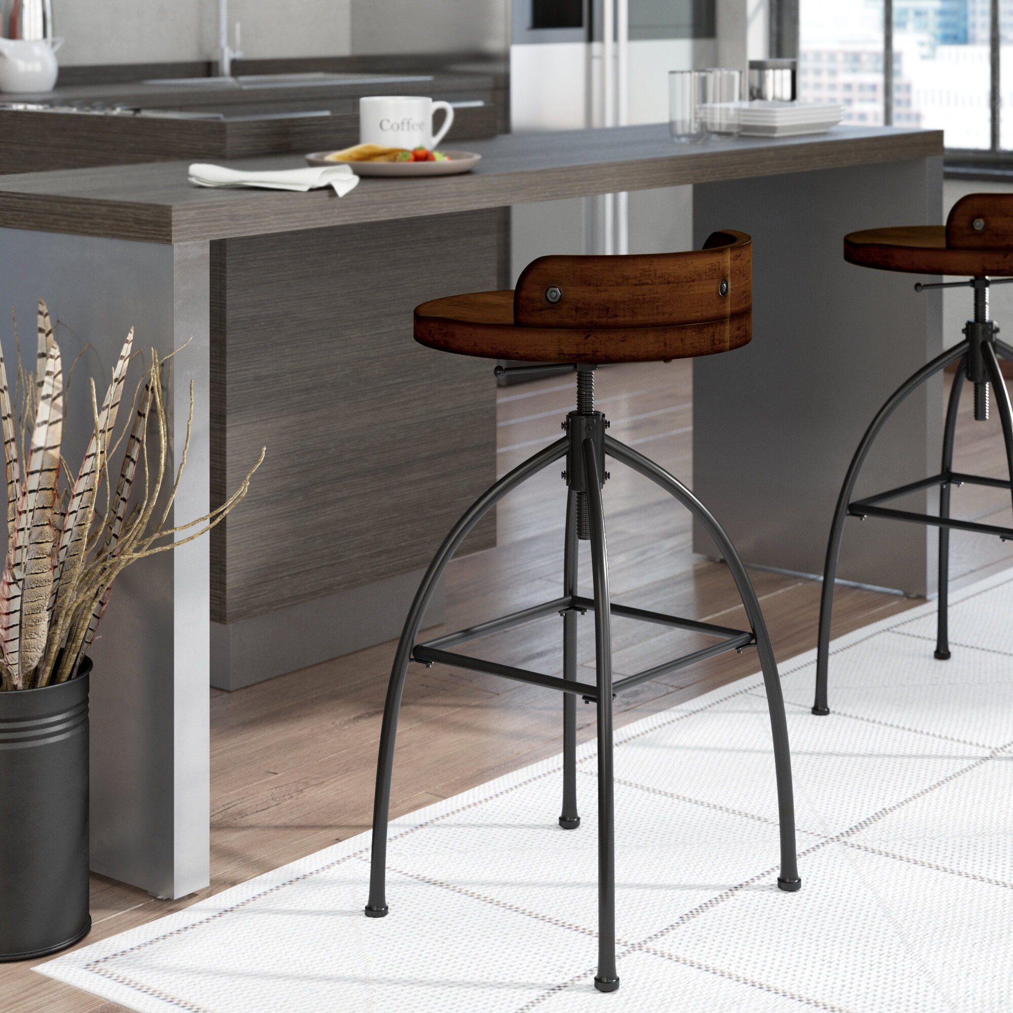 adjustable stools for kitchen island