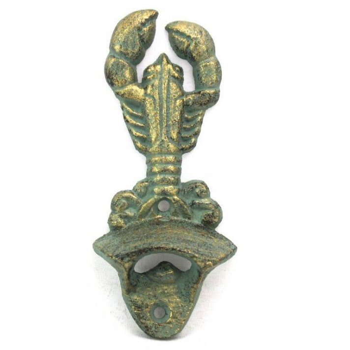 Details about   Decorative Red Lobster Tail Bottle Opener Bar Home Ocean Nautical Wall Decor 