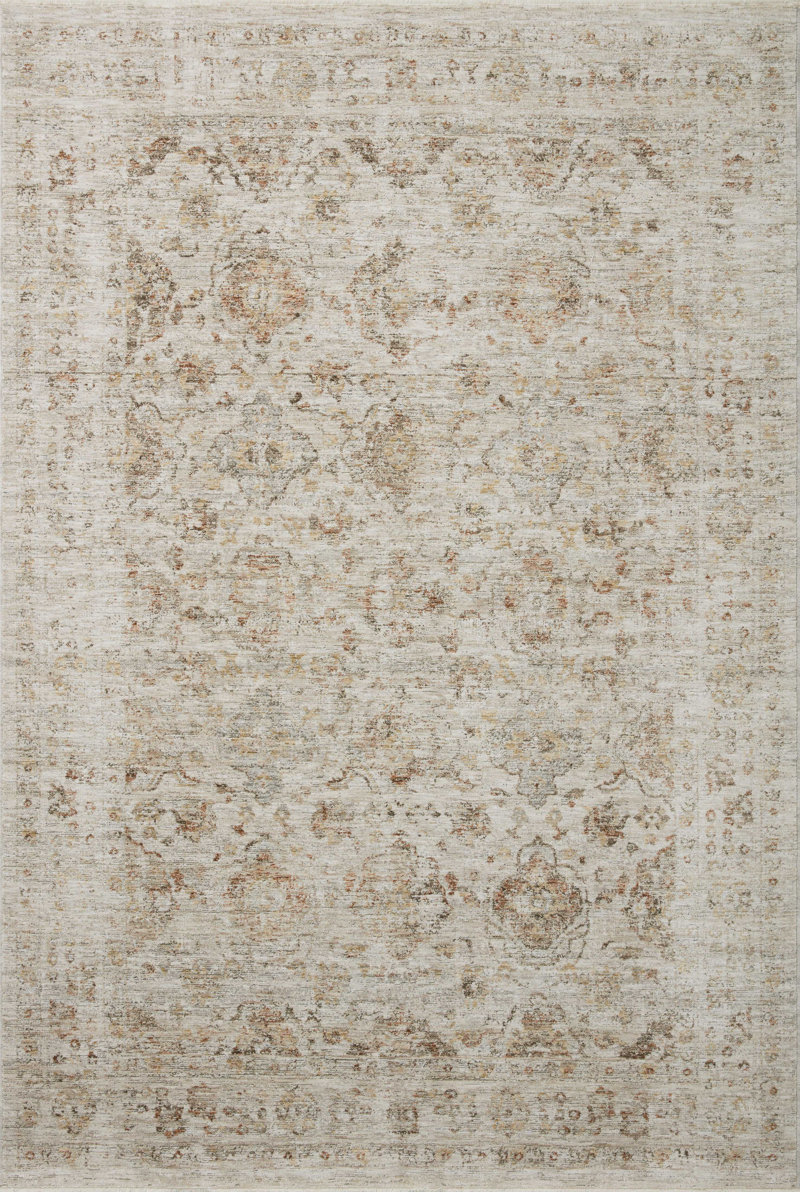 Amber Lewis x Loloi Honora Beige / Spice Area Rug Rug Size: Rectangle 9'6" x 13'