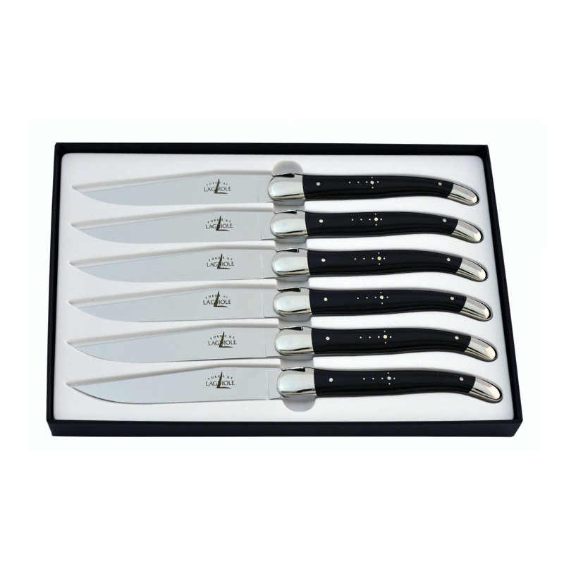 Forge De Laguiole Ebony 6 Piece Steak Knife Set Perigold