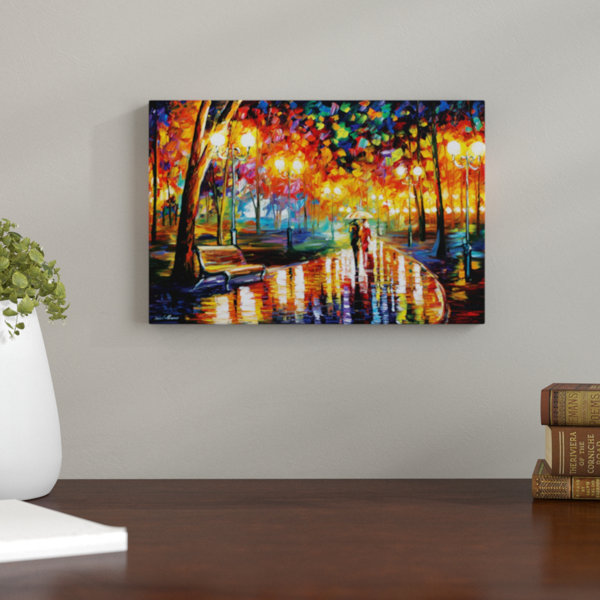 Ebern Designs Rain S Rustle I Wrapped Canvas Painting Print