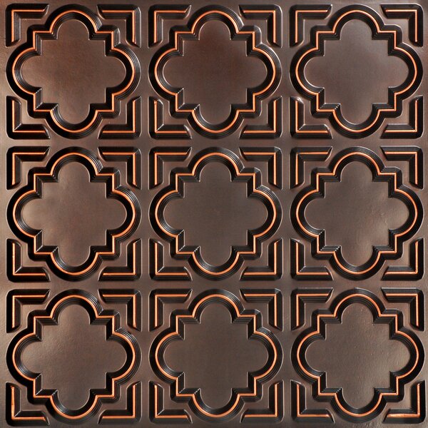 # 210 Antique Copper PVC Ceiling Tiles Glue Up/Grid 2' x 2' LOT OF 12 