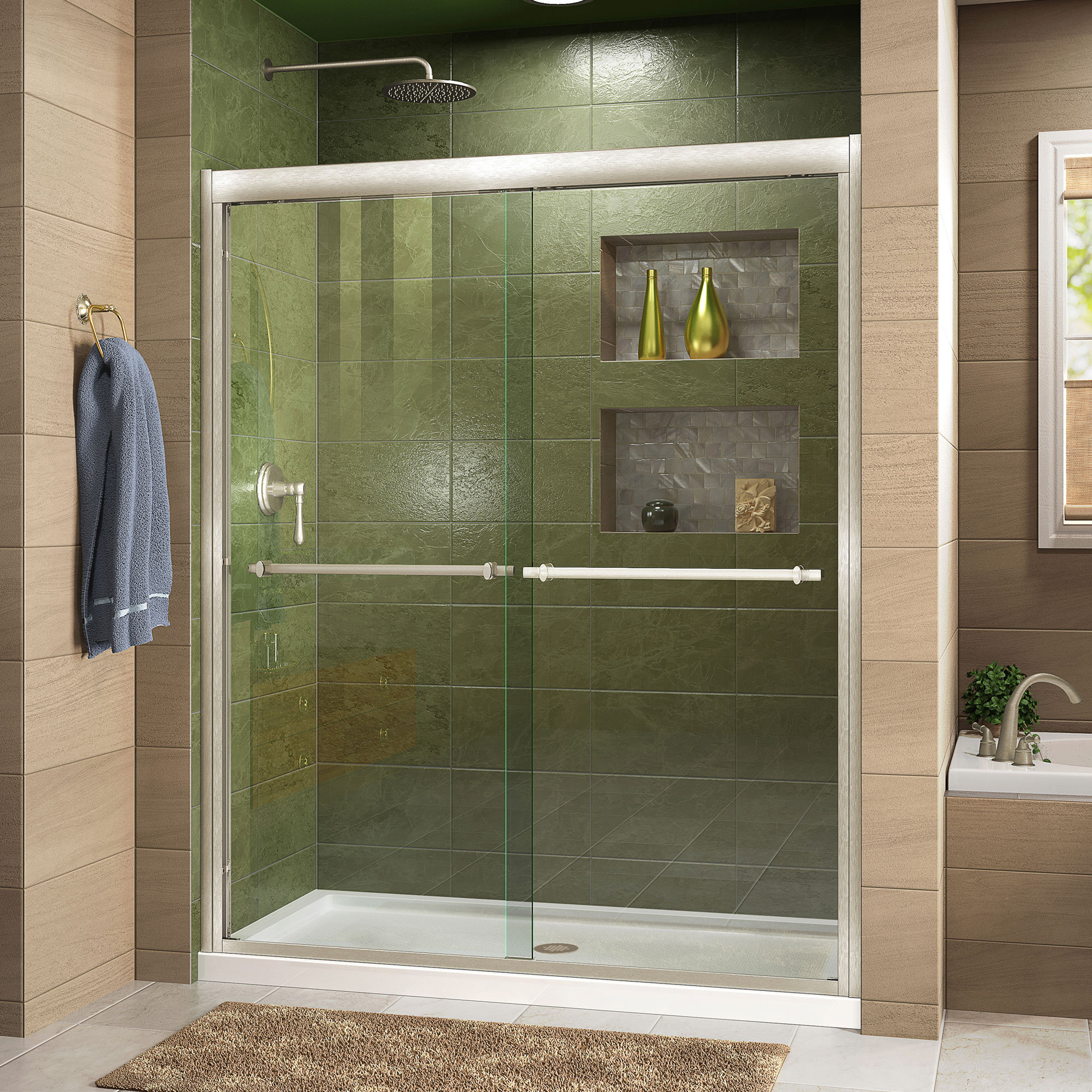 Dreamline Duet 60 X 74 75 Bypass Semi Frameless Shower Door