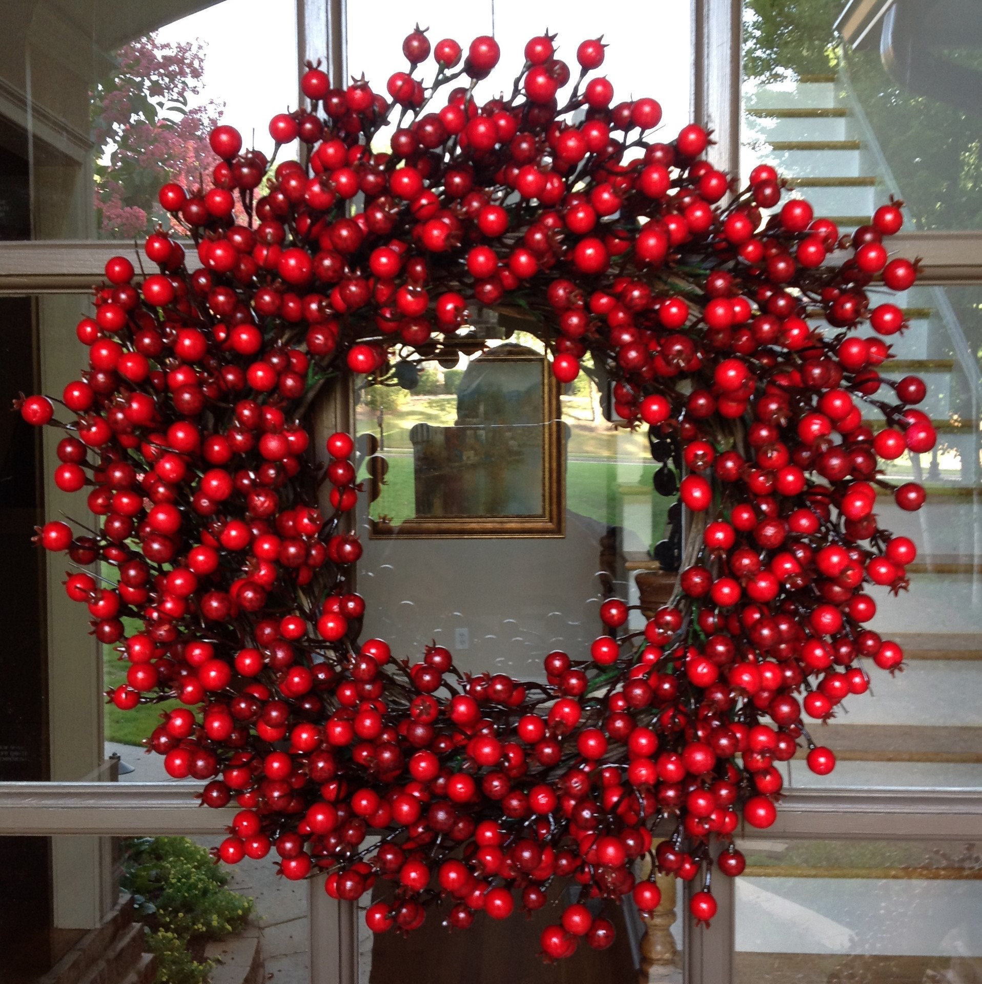 red berry wreath crate and barrel