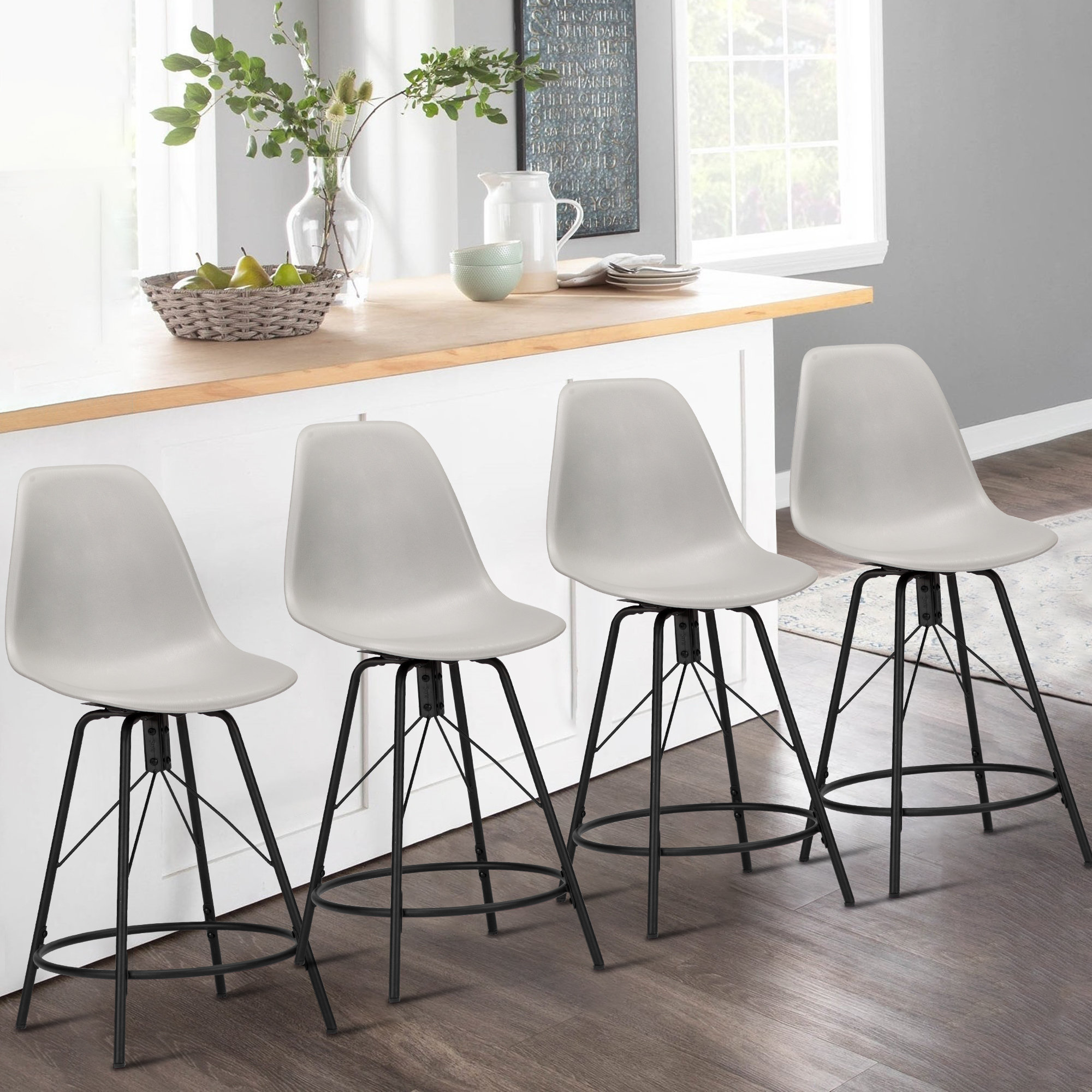 Brayden Studio Bogard Swivel 30 Bar Stool Reviews Wayfair