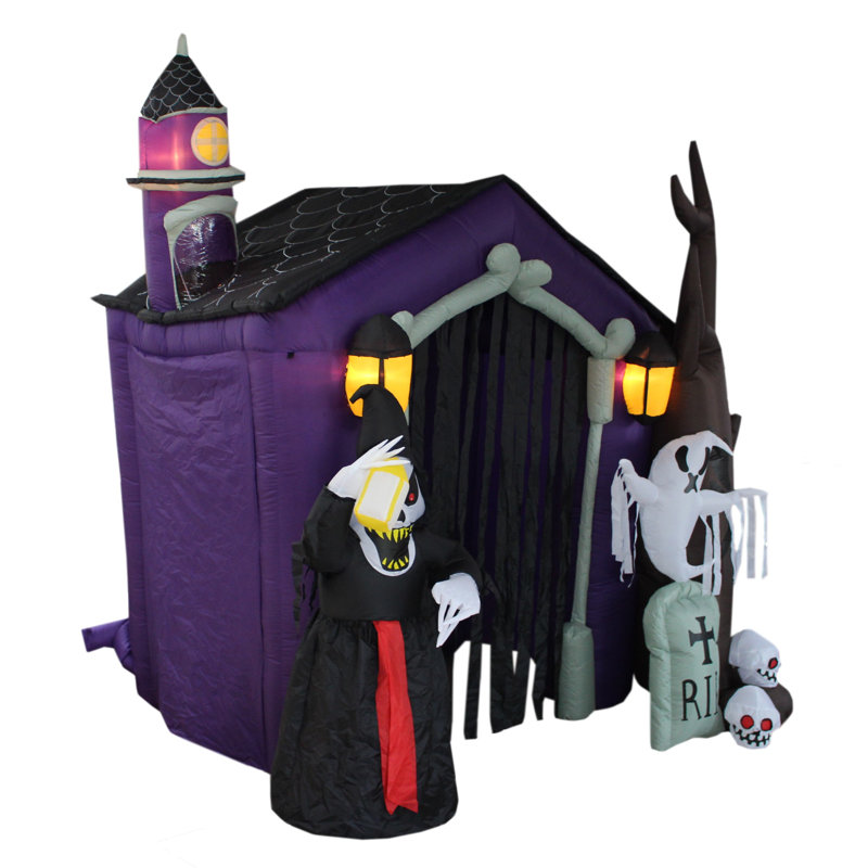 Collectibles Yard Decor Yard Decor Collectibles Halloween Self Inflatable Haunted House Decoration With Internal Lighting Zsco Iq