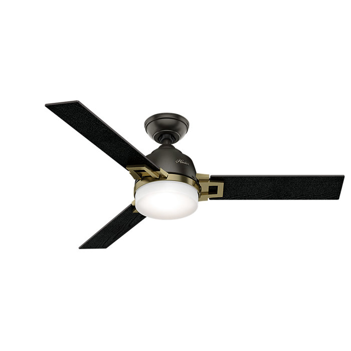 48 Leoni 3 Blade Ceiling Fan With Remote And Light Kit