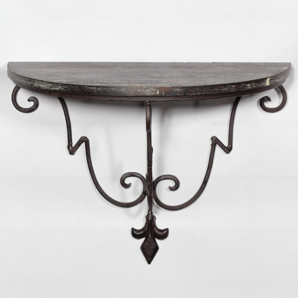 Fleur De Lis Living Laskie Half Circle Wooden And Metal Wall