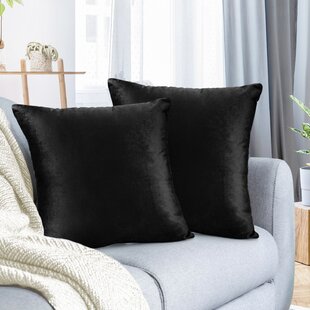 New Velvet Sofa Throw Pillow Case Cover Solid Color Euro Sham Pillowcase 