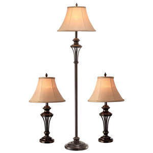 Macmillan 3 Piece Table and Floor Lamp Set