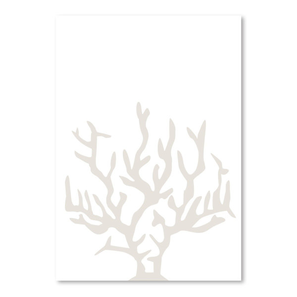 Highland Dunes Beige Coral Poster Gallery Graphic Art Wayfair