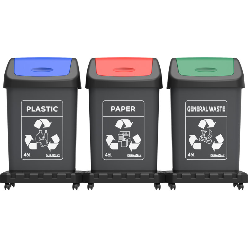 Duramax Modular 30 Gallon Swing Top Trash And Recycle Bin Wayfair