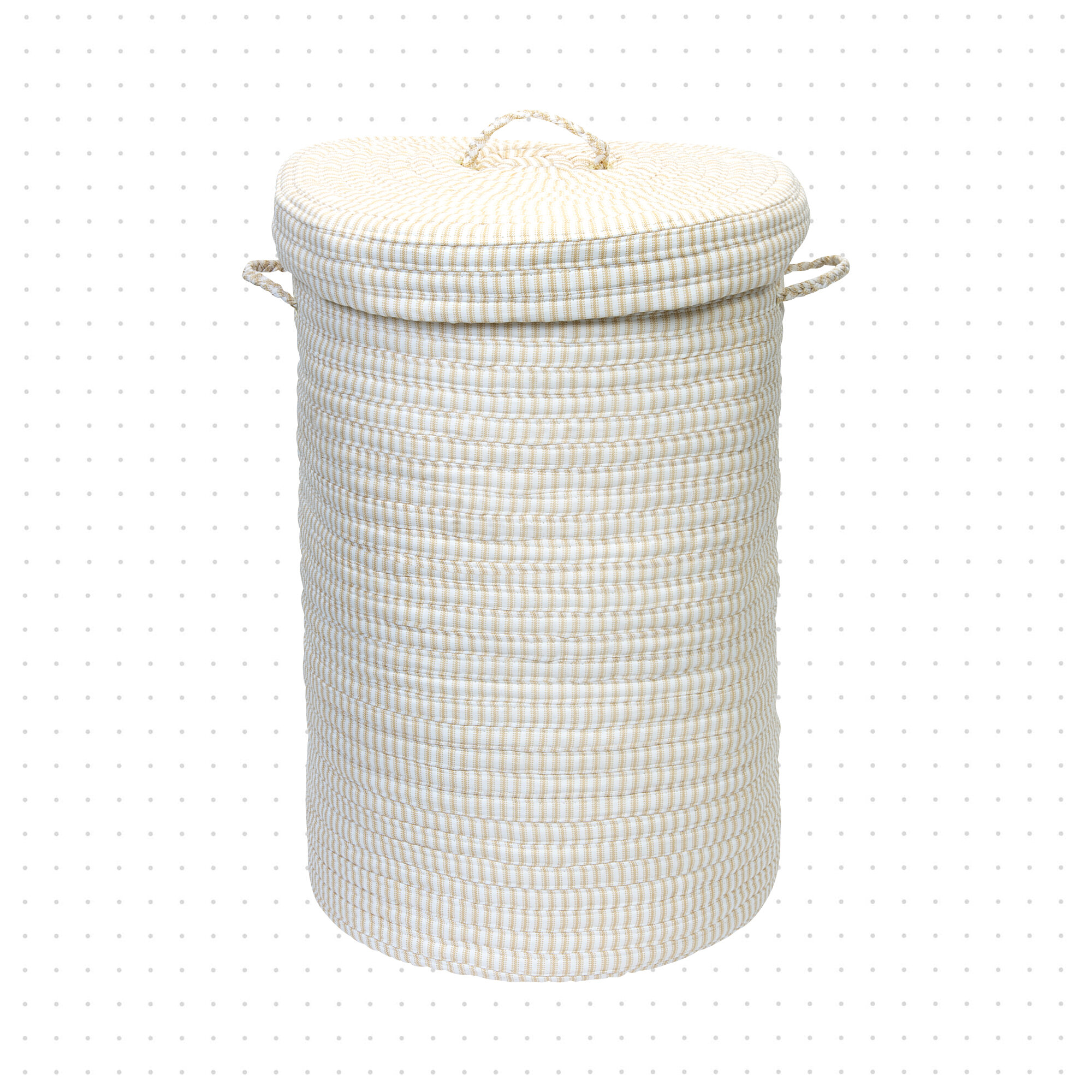 canvas laundry hamper with lid