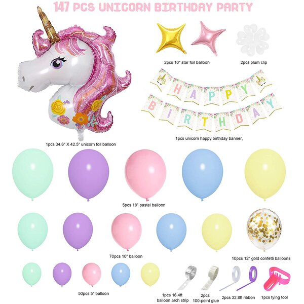 Pink Unicorn Confetti 100 Pieces