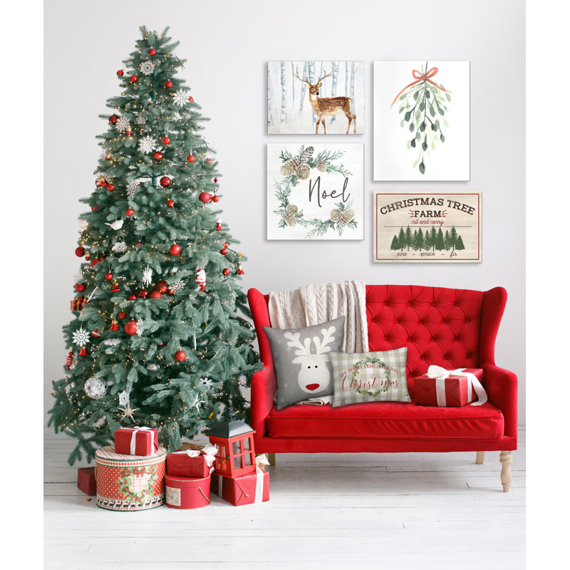 Loon Peak Deer In Winter Wonderland Graphic Art Print On Canvas