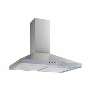 DUCTLESS WALL MOUNT RANGE HOOD with Push Buttons & Filter Kit 30 IN OPEN BOX 