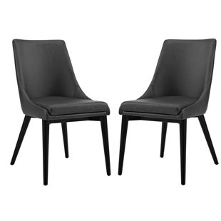 Minton Vinyl Dining Side Chair (Set Of 2) by Wade Logan Best