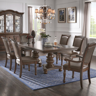 Carreiro Double Pedestal 7 Piece Extendable Dining Set