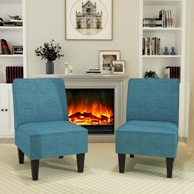 Montevideo 22'' Wide Linen Slipper Chair
