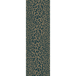 Modern Animal Print Runner Rugs Allmodern Macias Teal Animal Print Area Rug