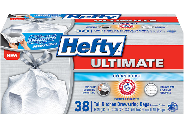 Hefty Tall Clean Scent Kitchen Waste 13 Gal Trash Bags 40 Count Wayfair