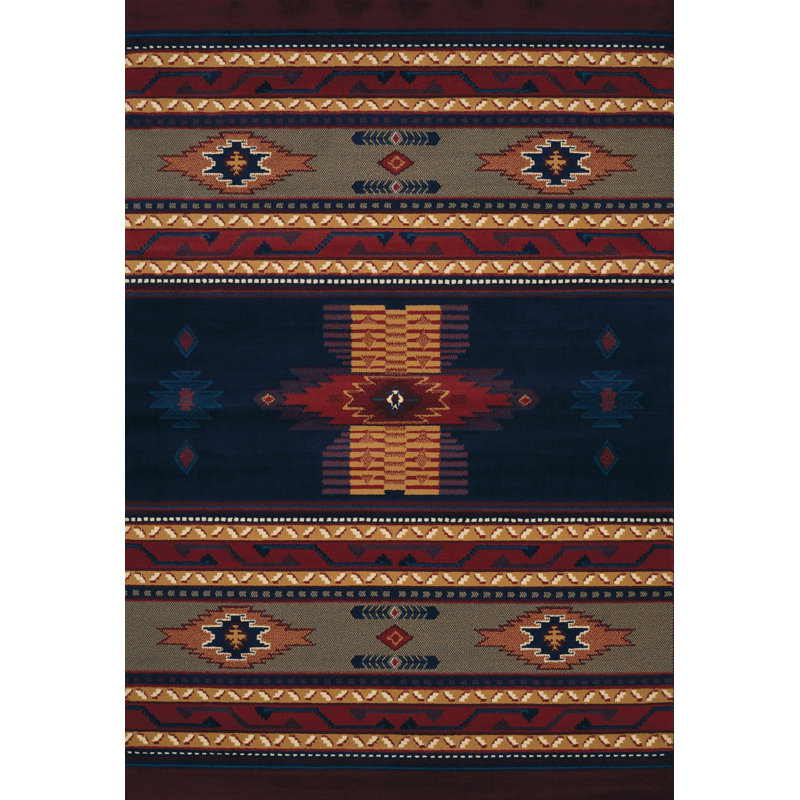 Hyacinthe Phoenix Navy Area Rug