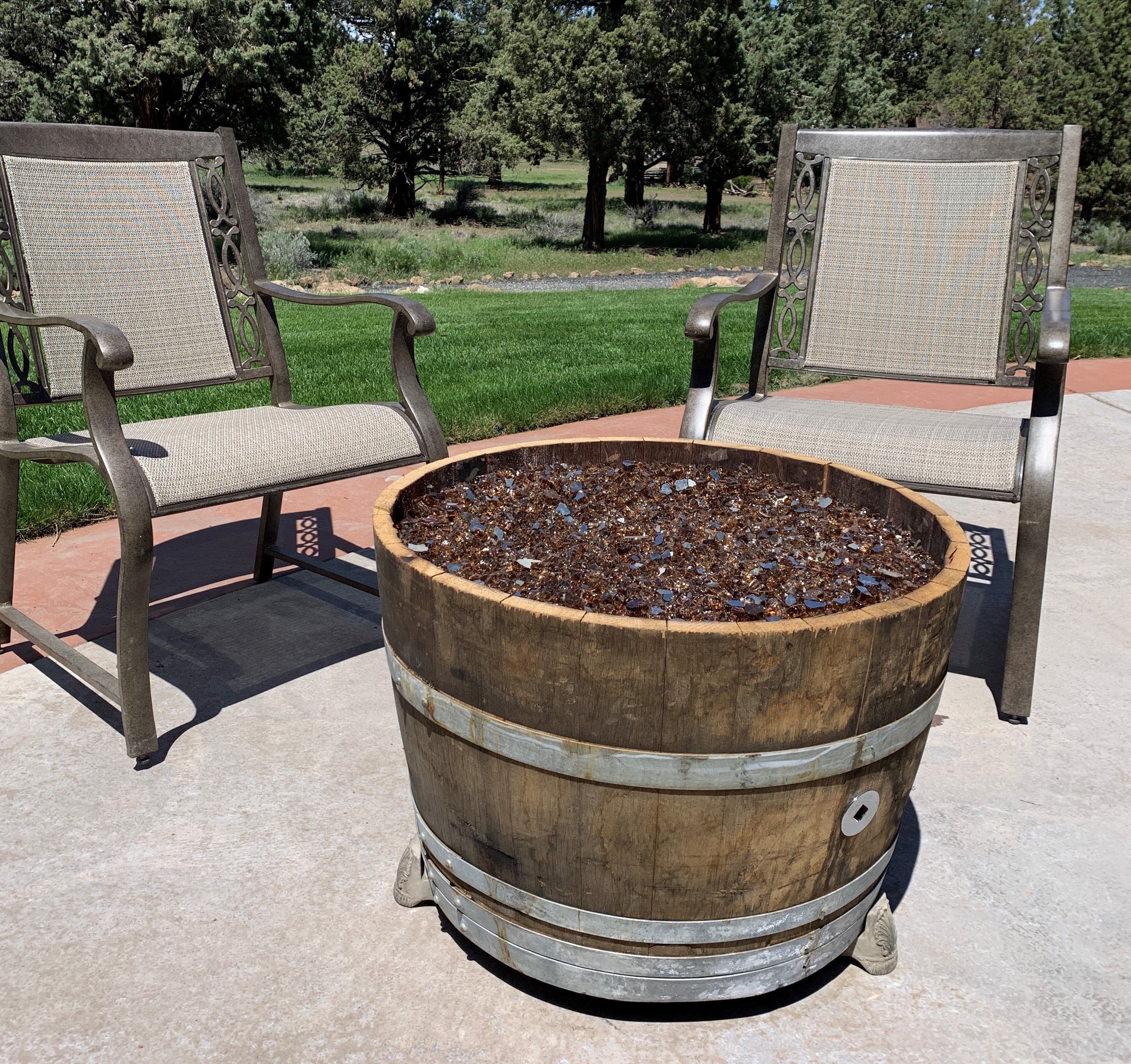 Wine Barrel Propane Fire Pit Wayfair