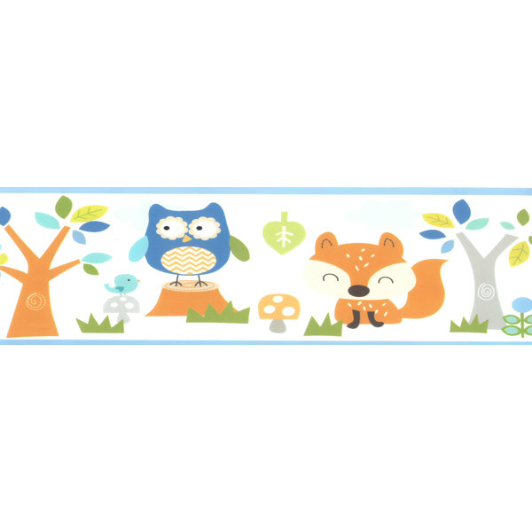 Zoomie Kids Tryon Kids Bunny Owl Fox Deer 15 L X 6 W Wallpaper Border Wayfair