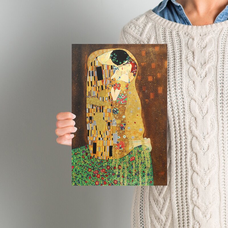 3 Piece Canvas Prints Gustav Klimt Fulfillment The Kiss Expectation Paintings