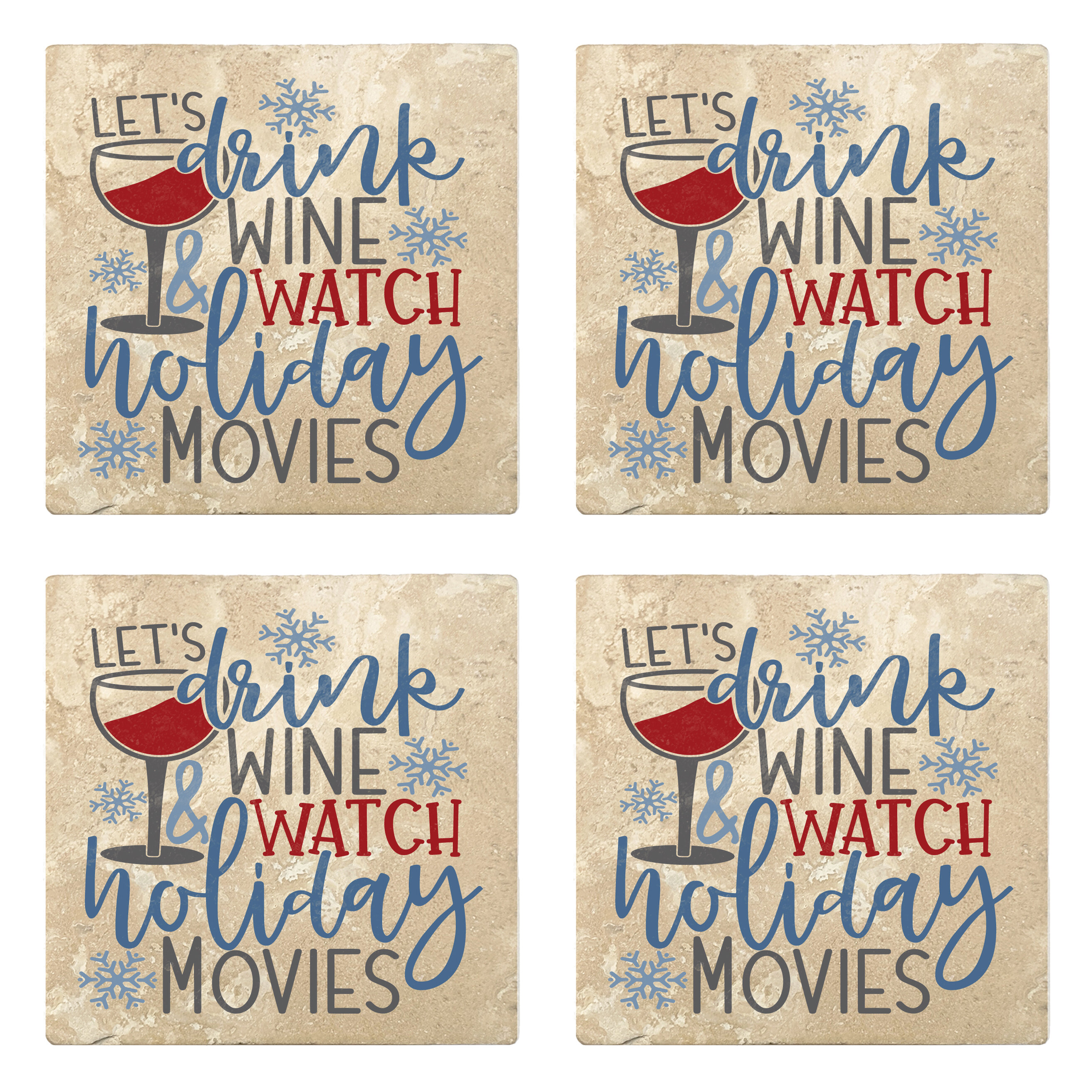 holiday drink coasters