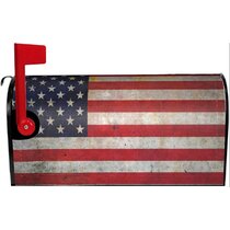 Foruidea USA Patriotic Firefighter Thin Red Line Flag Mailbox Covers Magnetic Mailbox Wraps Post Letter Box Cover Standard Oversize 21 X 18 Mailwrap Garden Home Decor 