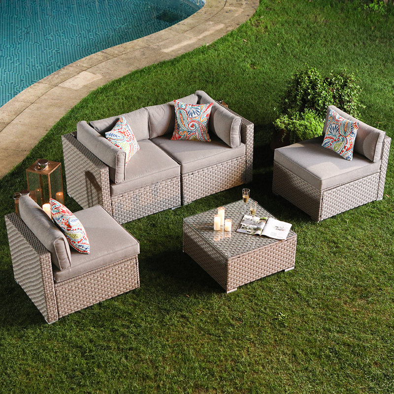 Wrought Studio 5-Piece Outdoor Furniture Set Warm Grey ... (800 x 800 Pixel)