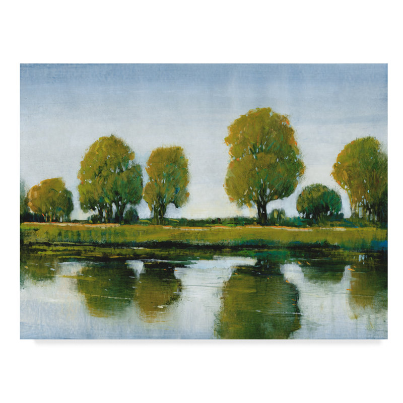 East Urban Home River Reflections I Acrylic Painting Print On