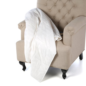 White All Natural Down Alternative 100% Cotton Filled Blanket
