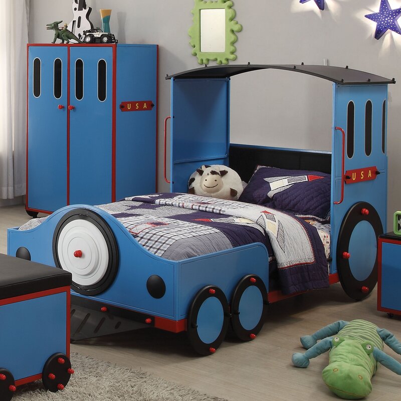 blue kids bed