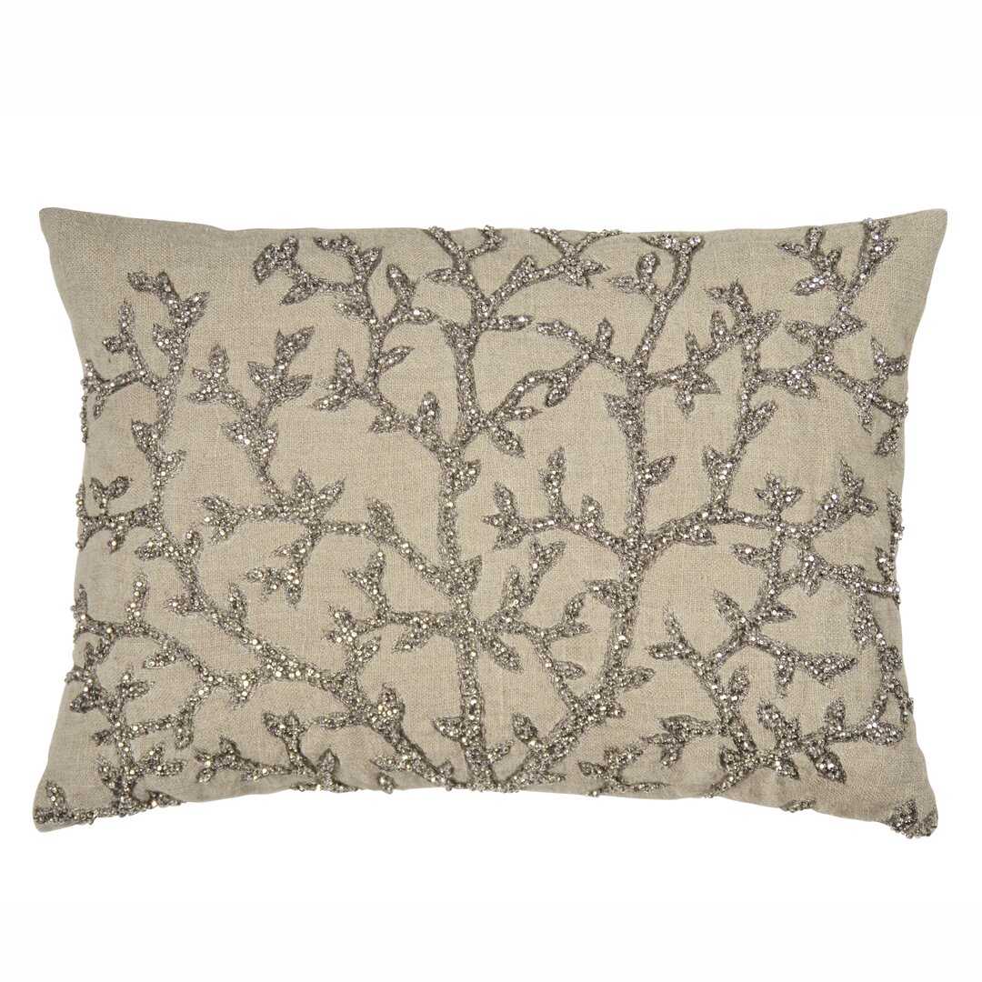 Online Designer Combined Living/Dining Tree of Life Rectangular Linen Pillow Cover and Insert