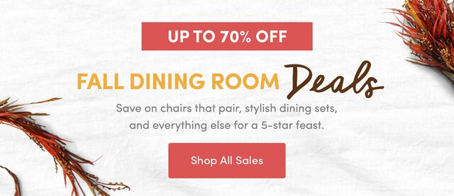 Save up to 70% off Fall Dining Room Deals at Wayfair