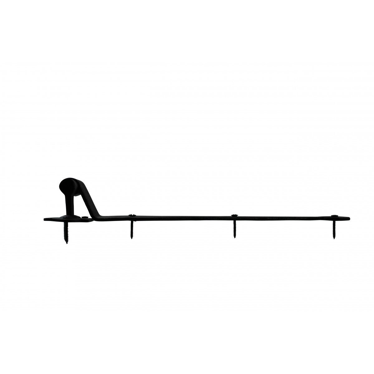 Black Finish Casa Hardware Oversized Offset Iron Door Strap Hing with Pintle 36 L