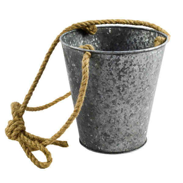 Galvanised hanging basket