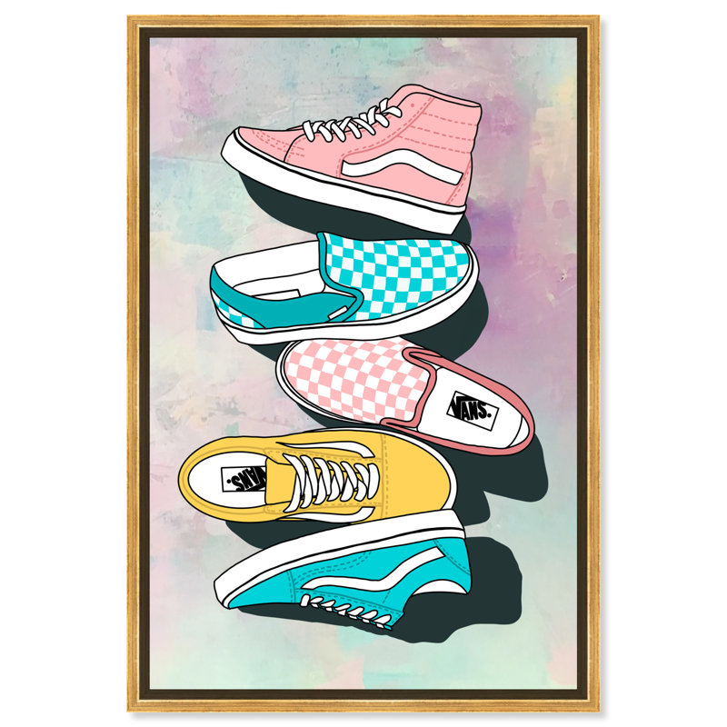 Pastel Tie Dye Sneakers by Oliver Gal - Graphic Art on Canvas