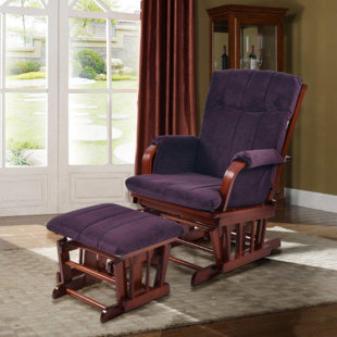 purple glider rocker