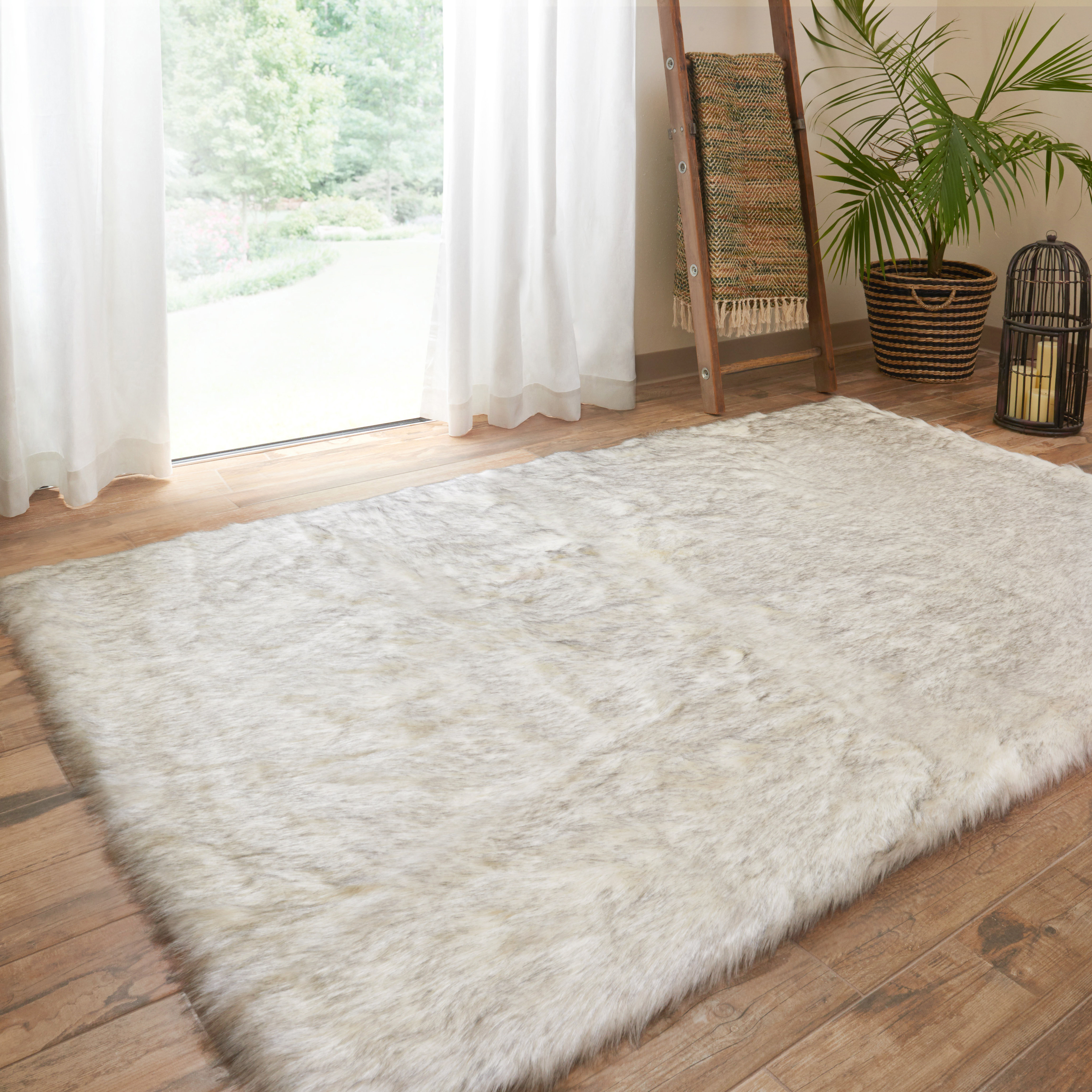 Union Rustic Ashleigh Faux Fur Ivory Grey Area Rug Reviews Wayfair Union Rustic Ashleigh Faux Fur Ivory