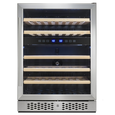 AKDY 46 Bottle Dual Zone Freestanding Wine Cooler