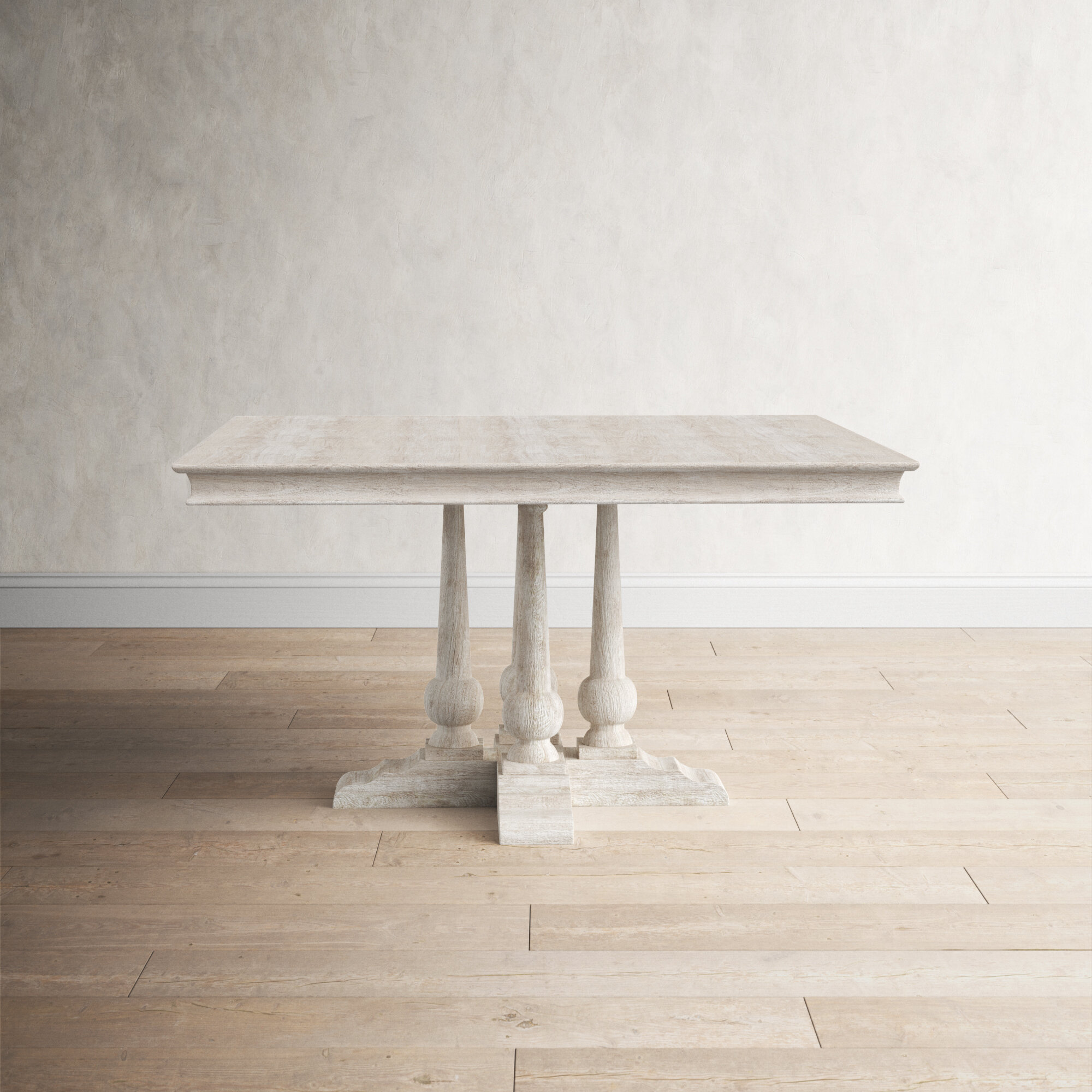 Tia 54'' Mango Solid Wood Pedestal Dining Table