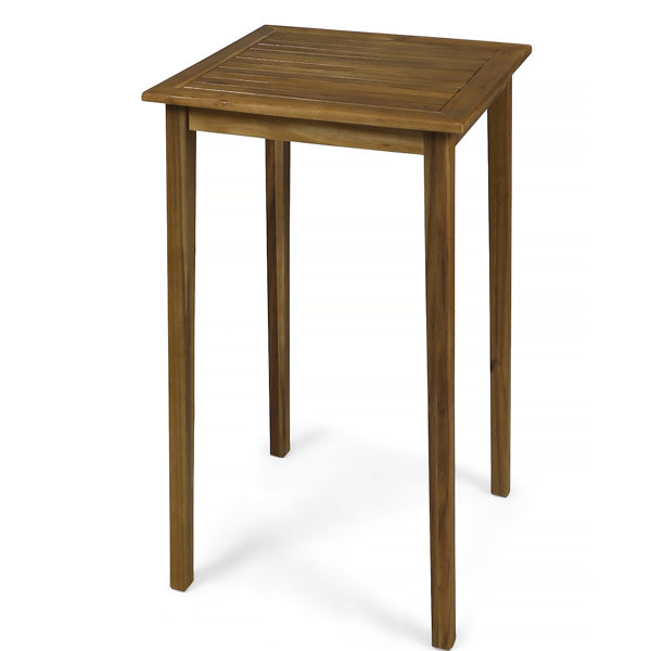 Patio Garden Furniture Unfinished 2 Tier Natural Wood Square