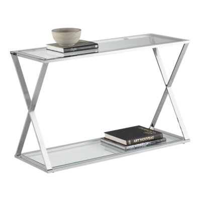 carbon loft akela transitional console table with storage