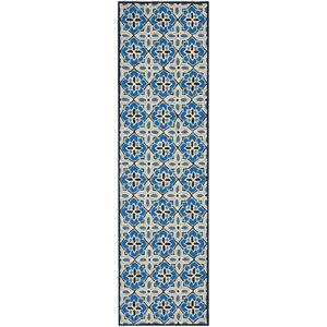 Doyle Blue Hooked Outdoor Area Rug